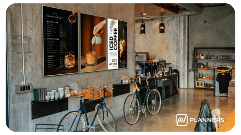 Videri Digital Signage installation at coffee shop and Corporate 